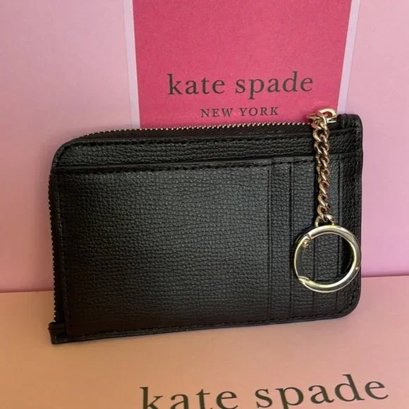 Kate Spade Darcy Medium L-Zip Card Holder Black - Picture 6 of 15